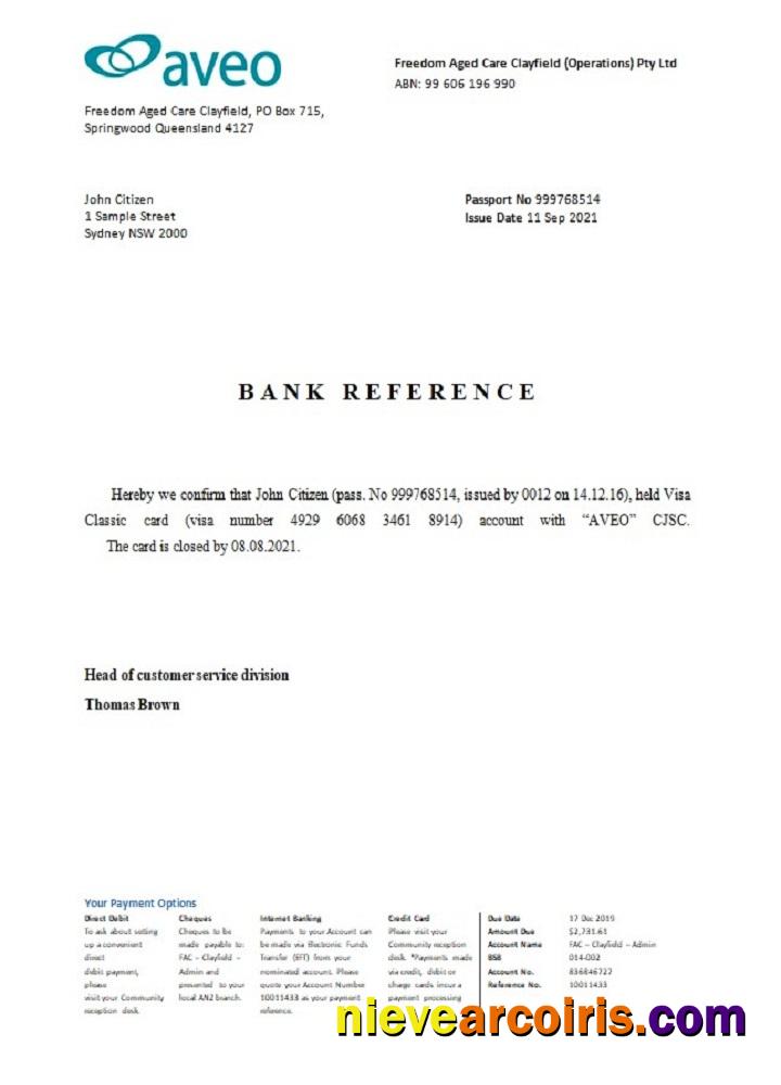 Australia AVEO closure reference